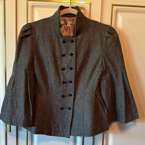 Diane Von Furstenberg Charcoal Double-Breasted Jacket